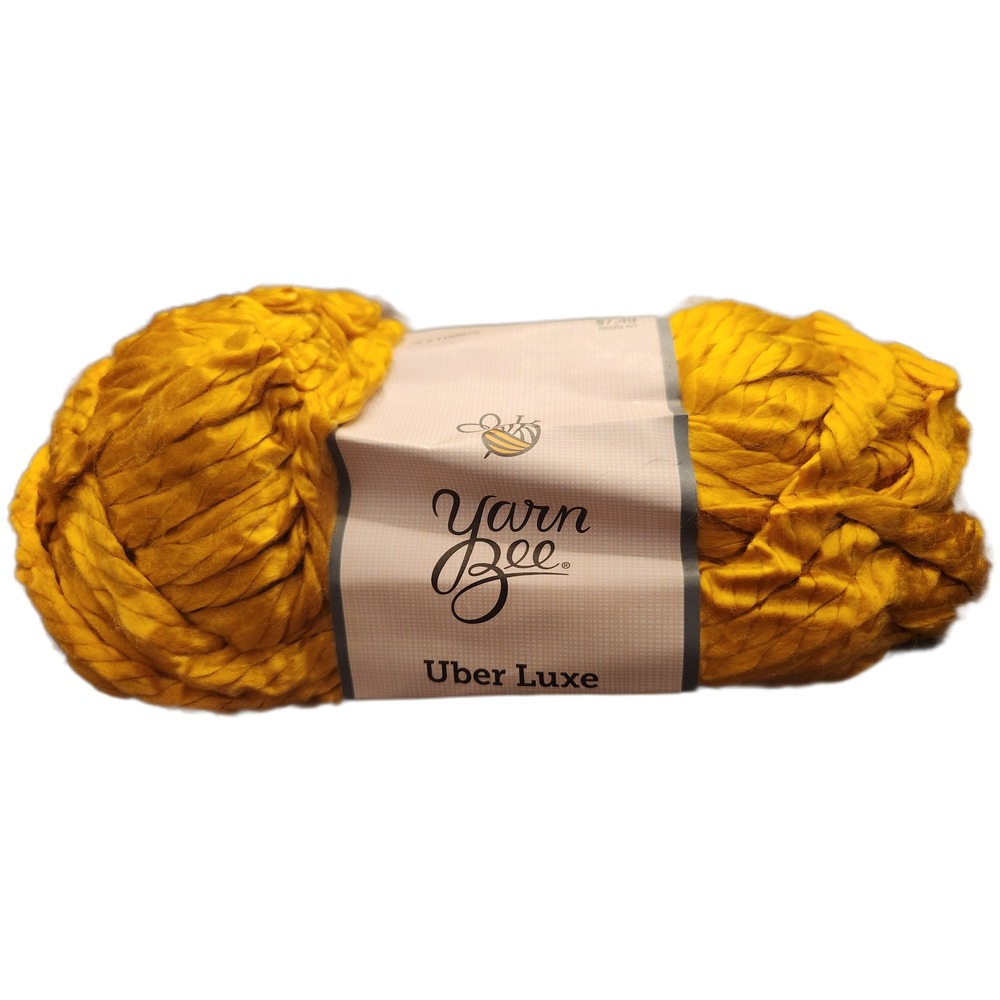 Yarn Bee Uber Luxe Honeycomb Yellow Super Bulky Yarn 7oz 42yd Art 44 Lot 4070513